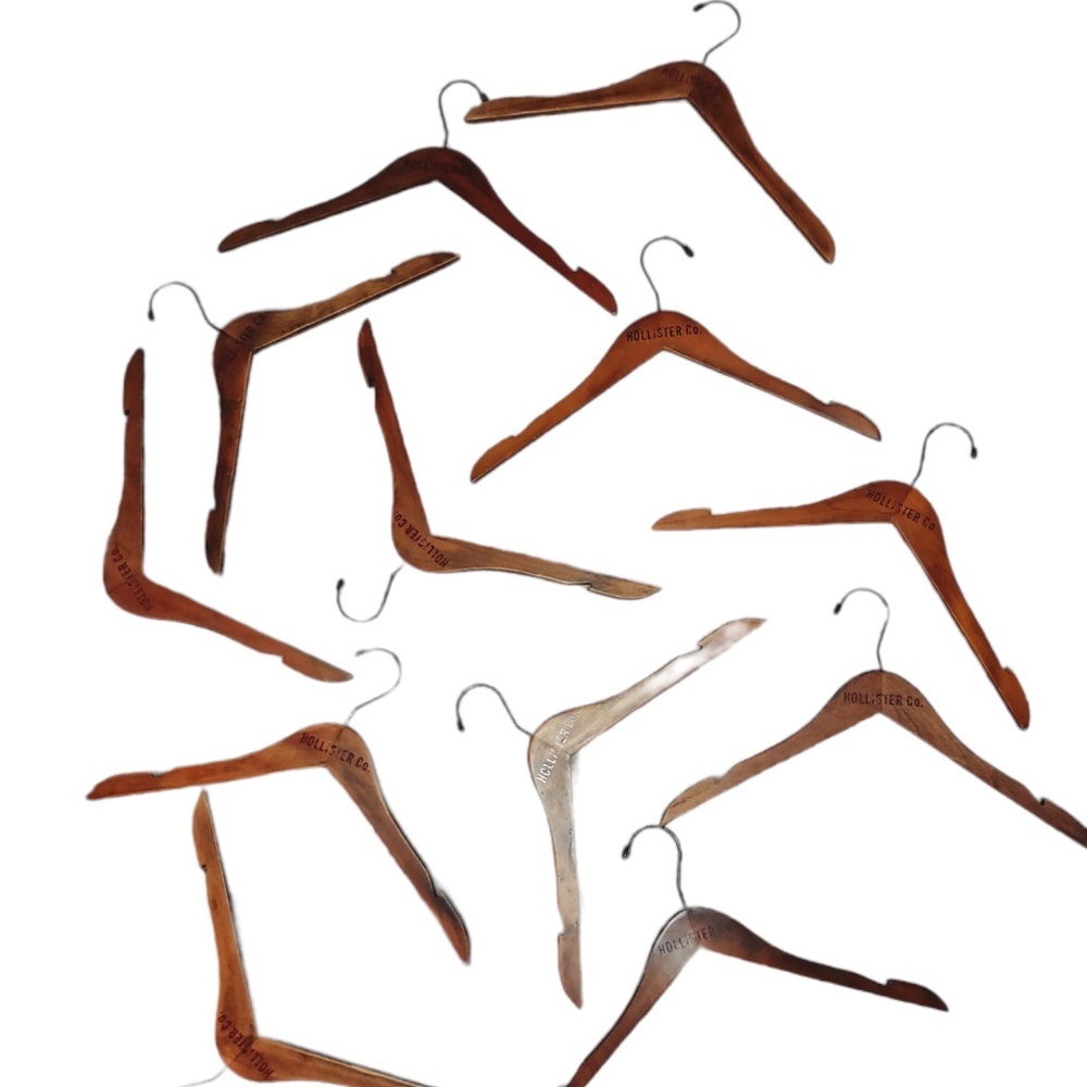 Vintage wooden hangers bundle x5